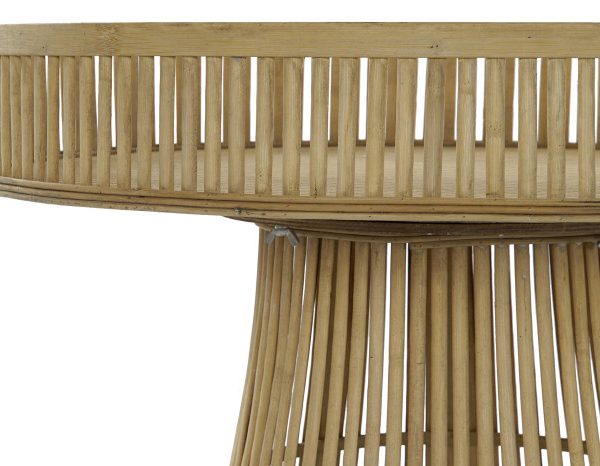 MESITA AUXILIAR SET 2 RATAN BAMBU 61,5X61,5X61