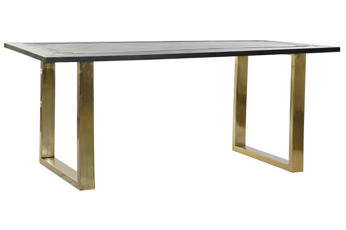 MESA COMEDOR MANGO METAL 180X89X75 NEGRO - Imagen 1