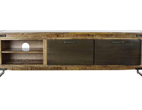 MUEBLE TV MANGO ACERO 160X41X51 37,80 NATURAL