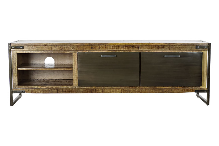 MUEBLE TV MANGO ACERO 160X41X51 37,80 NATURAL - Imagen 1