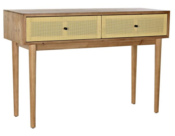 CONSOLA ABETO RATAN 112X38X75 MARRON