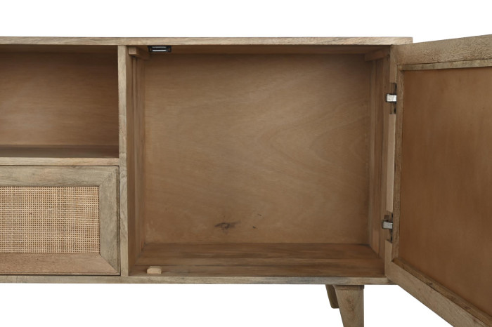 MUEBLE TV MANGO RATAN 180X40X64 37,90 NATURAL - Imagen 1
