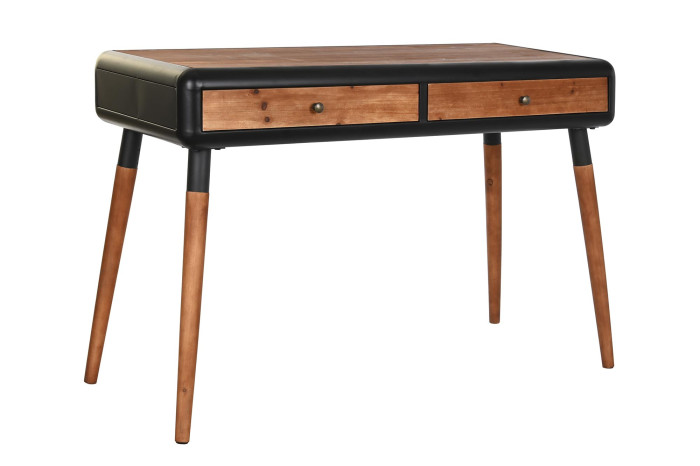 CONSOLA ABETO METAL 120X50X77 MARRON OSCURO - Imagen 1