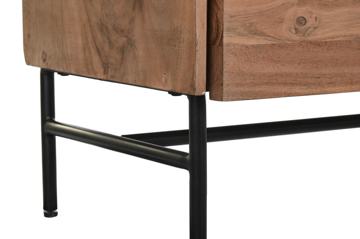 VITRINA ACACIA CRISTAL 80X40X197 MARRON - Imagen 1