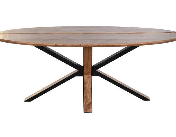 MESA OVALADA COMEDOR ACACIA 200X100X80 NATURAL