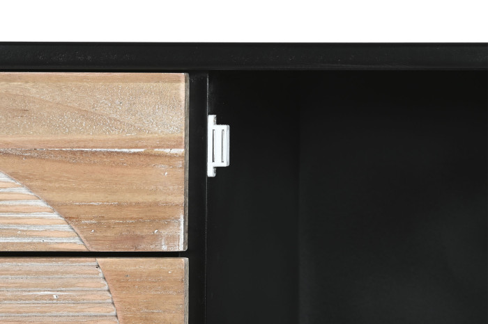 MUEBLE TV MADERA 120X50X58 NEGRO - Imagen 1