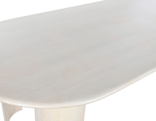 MESA COMEDOR MANGO 200X100X76 BLANCO