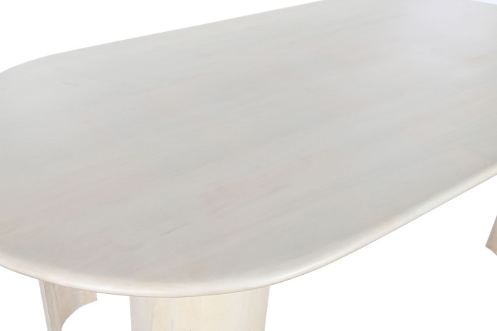 MESA COMEDOR MANGO 200X100X76 BLANCO - Imagen 1