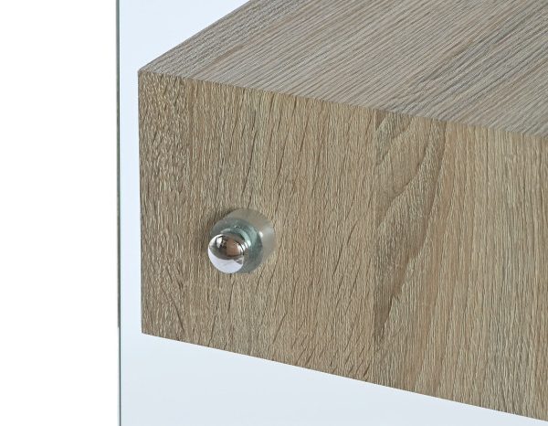 CONSOLA CRISTAL MDF 120X35X80 41,00 MARRON CLARO