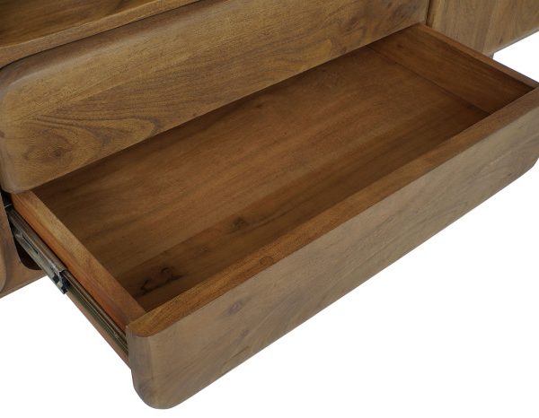 MUEBLE TV ACACIA 175X43,5X65 MARRON OSCURO