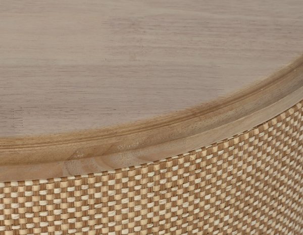 MESITA AUXILIAR ABETO RATAN 70X70X42 NATURAL