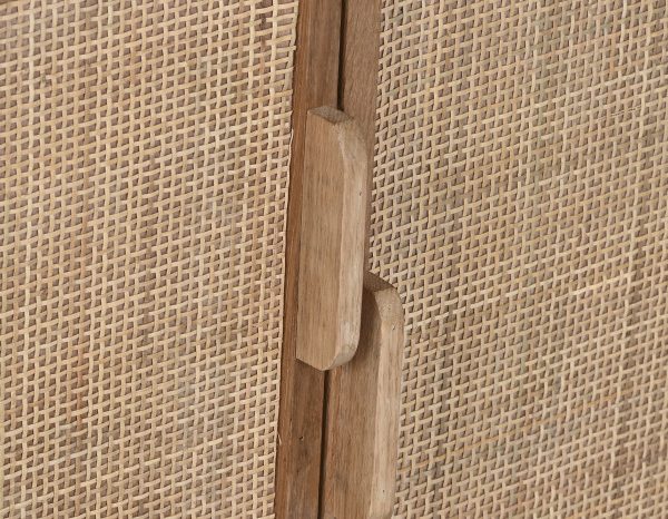 MUEBLE TV ROBLE RATAN 157X45X40 VENEER NATURAL