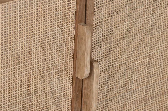 MUEBLE TV ROBLE RATAN 157X45X40 VENEER NATURAL - Imagen 1