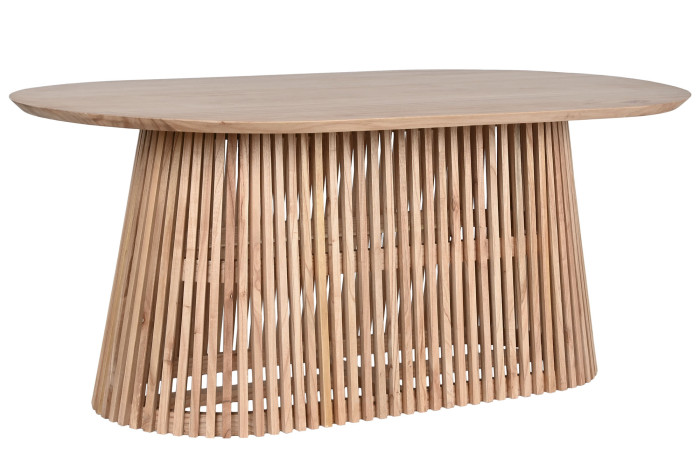 MESA OVALADA COMEDOR MINDI 180X100X75 NATURAL - Imagen 1