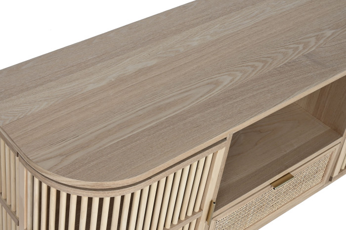 MUEBLE TV ABETO RATAN 120X40X60 NATURAL - Imagen 1