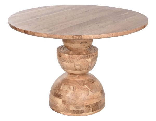 MESA REDONDA COMEDOR ACACIA 115X115X76 NATURAL