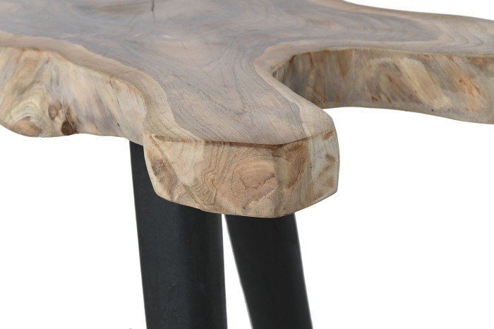 MESITA AUXILIAR SET 2 TECA 62X60X55 NATURAL - Imagen 1