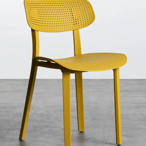 Silla de exterior de polipropileno dasi rejilla