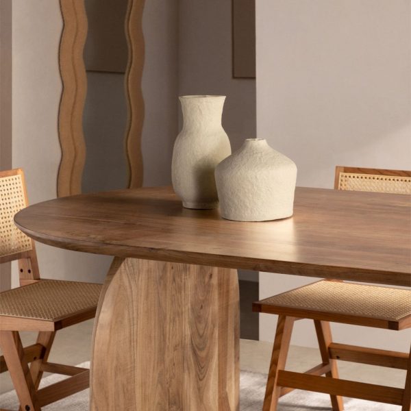Mesa de comedor ovalada en madera de acacia (200x100 cm) Bedum