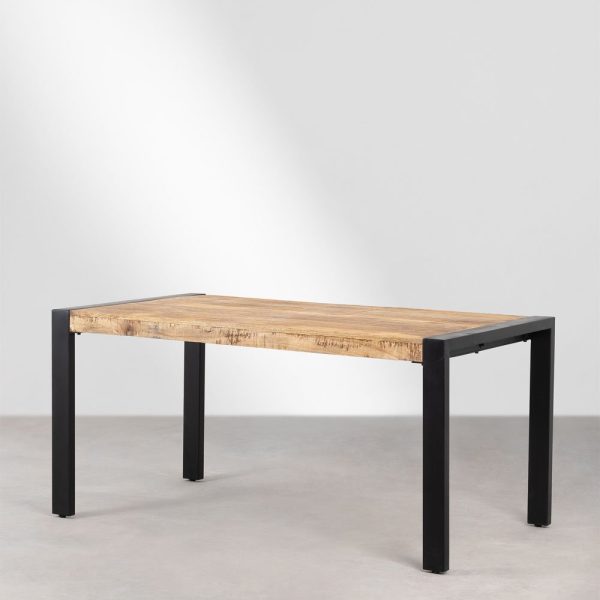 Mesa de comedor rectangular en madera de mango (160x90 cm) Acki