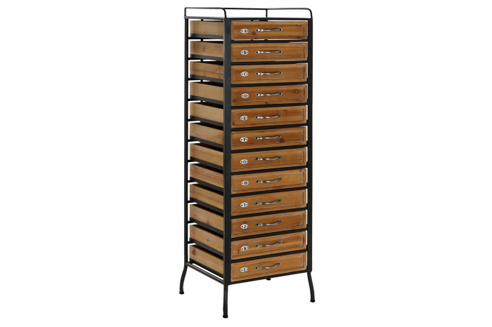 CAJONERA ABETO HIERRO 40X33X122 15,50 NEGRO - Imagen 1