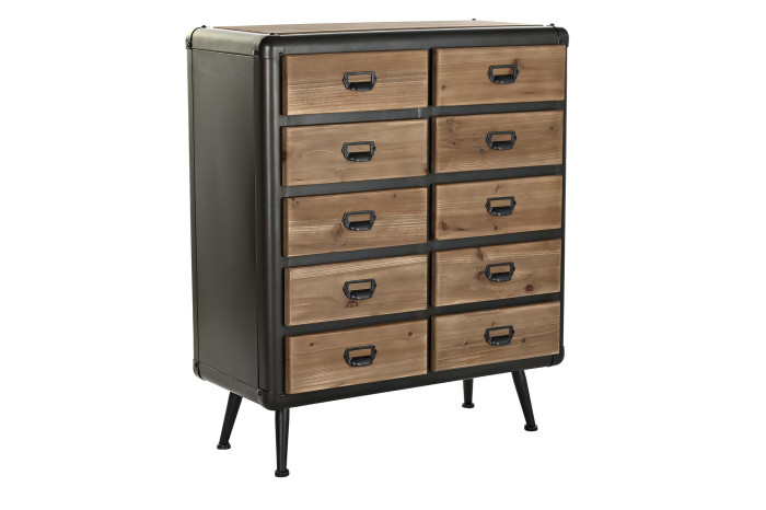 CAJONERA ABETO METAL 80X40X95 NEGRO - Imagen 1