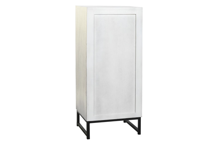 CHIFONIER MANGO CERAMICA 45X35X107 GRIS BLANCO - Imagen 1