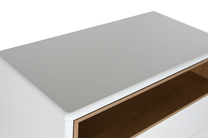 CHIFONIER MDF PU 80X40X117 52,48 BLANCO - Imagen 1
