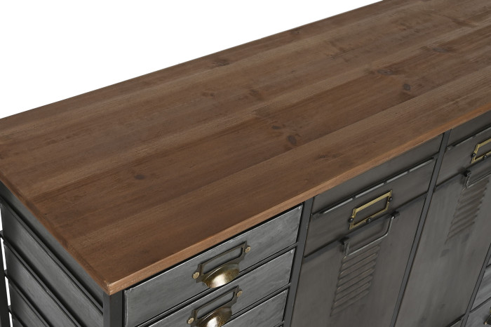 CAJONERA ABETO METAL 123X34X83,5 26,70 NATURAL - Imagen 1