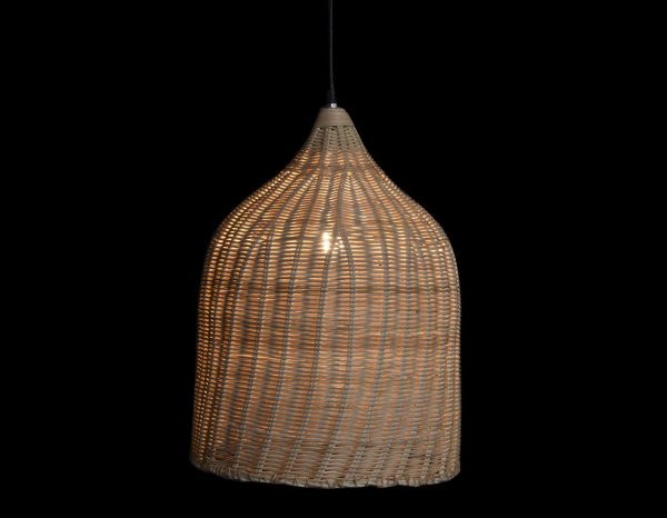 LAMPARA TECHO RATAN 40X40X51 NATURAL