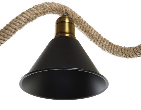 LAMPARA TECHO METAL CUERDA 85X18X20 3 BOMBILLAS