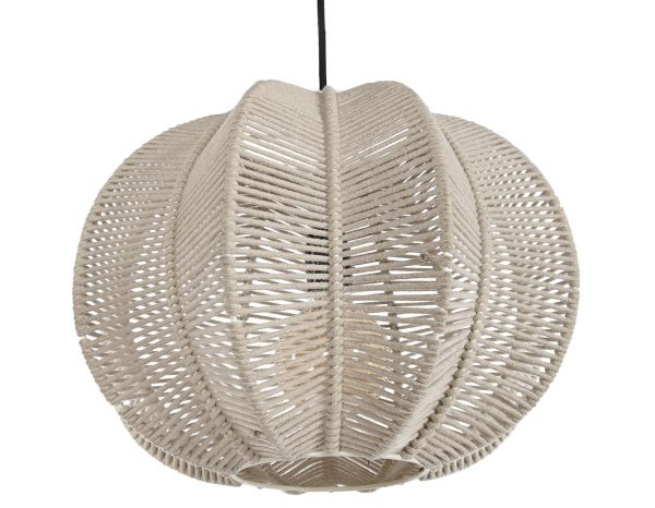 LAMPARA TECHO ALGODON 40X40X35 BEIGE