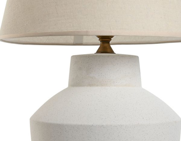 LAMPARA SOBREMESA PORCELANA ALGODON 40X40X62