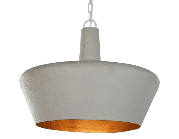 LAMPARA TECHO HIERRO 74X74X50 PATINADO BLANCO