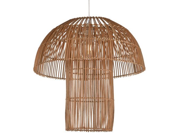 LAMPARA SOBREMESA RATAN 50X50X51 SETA NATURAL