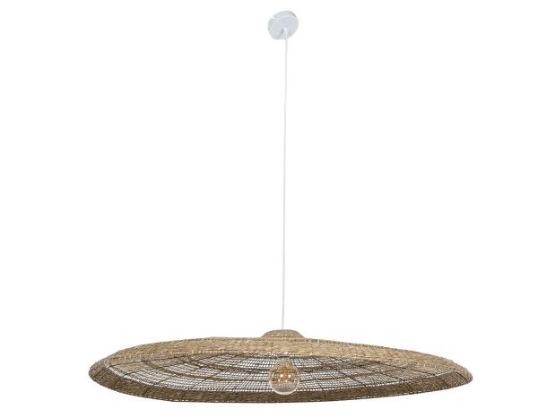 LAMPARA TECHO SEAGRASS METAL 110X110X15 NATURAL
