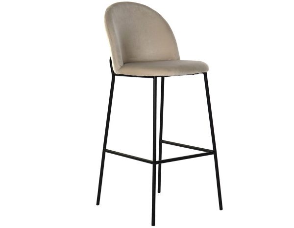 TABURETE POLIESTER METAL 42X54X102 TERCIOPELO