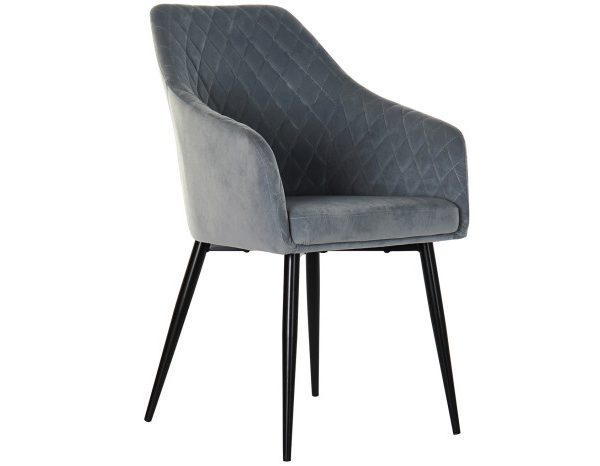 SILLA POLIESTER METAL 56X60X90 TERCIOPELO