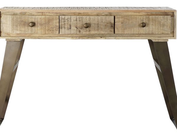 CONSOLA MANGO METAL 130X40X89 NATURAL NATURAL