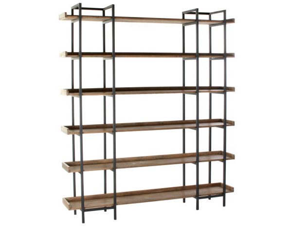 ESTANTERIA METAL MADERA 200X38X230 71,00 MARRON