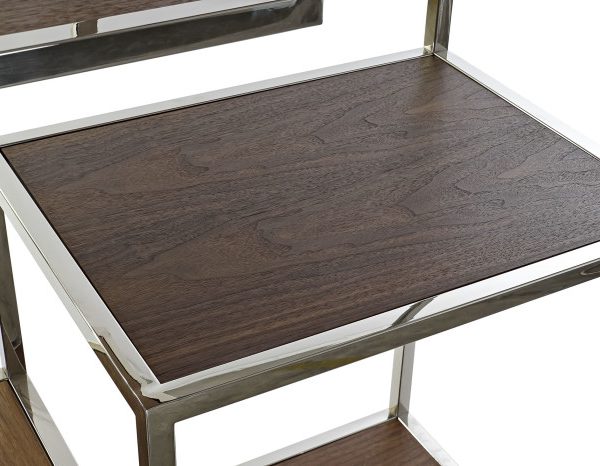 ESTANTERIA ACERO MDF 80X40X200 PLATEADO