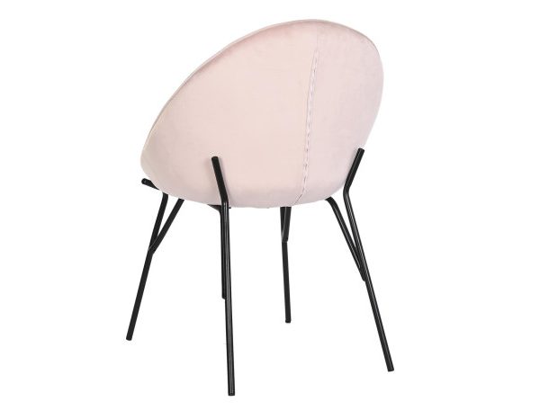 SILLA VELVET METAL 60X60X85 ROSA