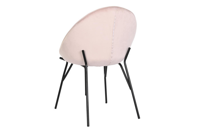 SILLA VELVET METAL 60X60X85 ROSA