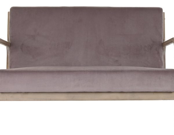 SOFA POLIESTER RUBBERWOOD 122X85X74 2 PLAZAS ROSA