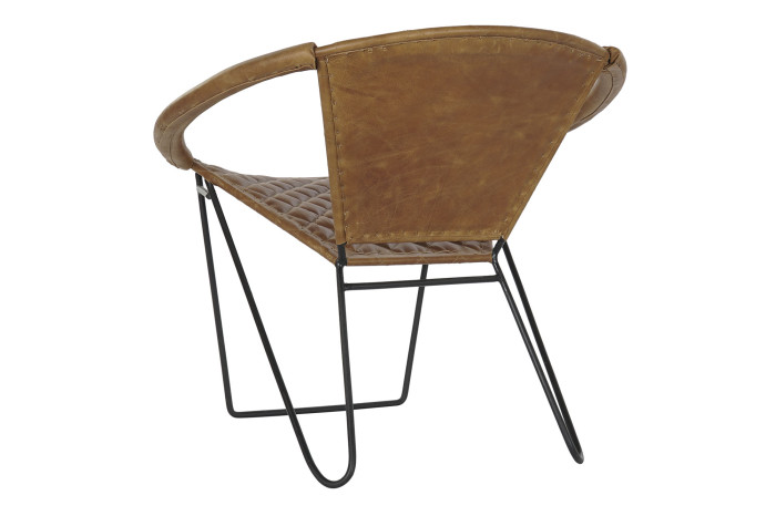 SILLA METAL PIEL 81X67X71 SILLA METAL PIEL