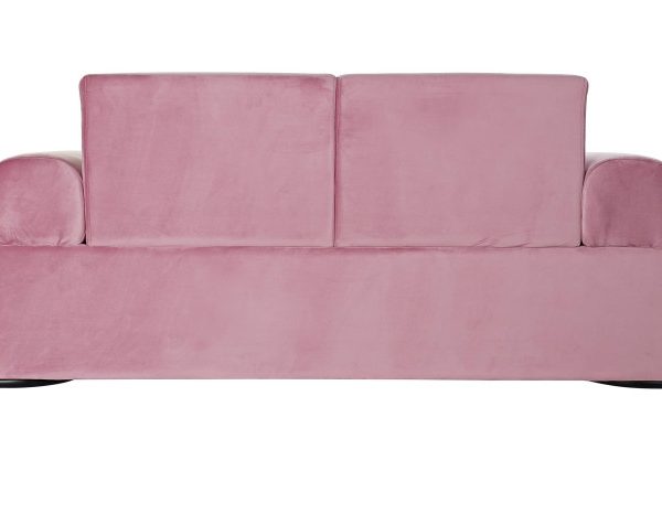 SOFA POLIESTER METAL 154X76X76 ROSA