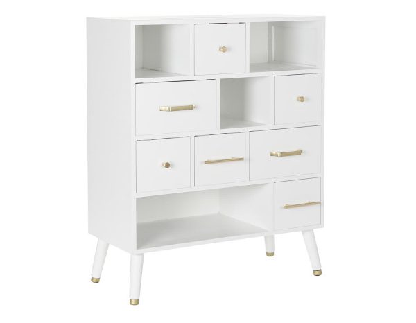 CAJONERA MDF METAL 76X34X94 BLANCO