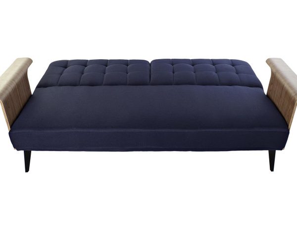SOFA CAMA EUCALIPTO METAL 203X87X81 AZUL