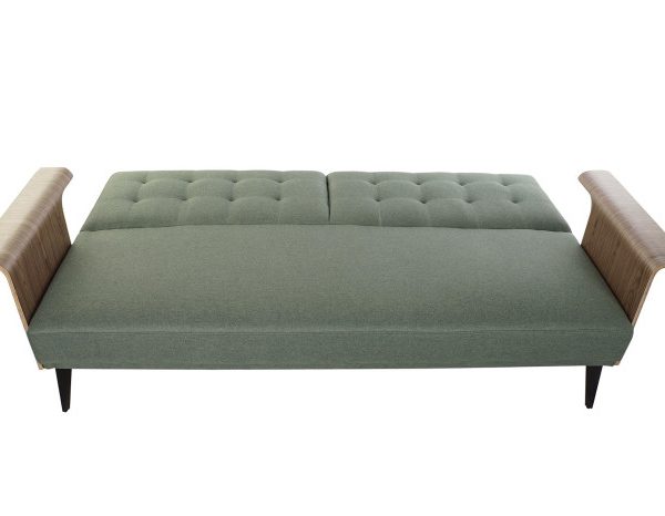 SOFA CAMA EUCALIPTO METAL 203X87X81 VERDE