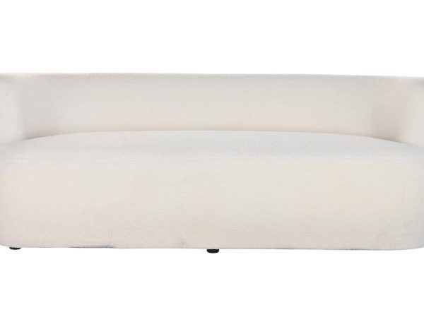 SOFA POLIESTER 193X80X73 BORREGUITO BLANCO